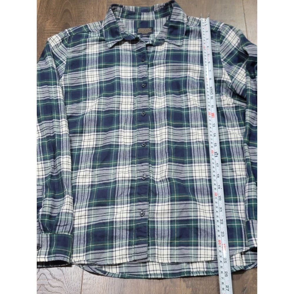Pendleton Mens Plaid Button Down Shirt Blue Green Long Sleeve TM275-69625 L‎
